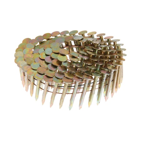 Grip-Rite Collated Roofing Nail, Steel, Electro Galvanized Finish, 15 Degrees GRCR19GAL